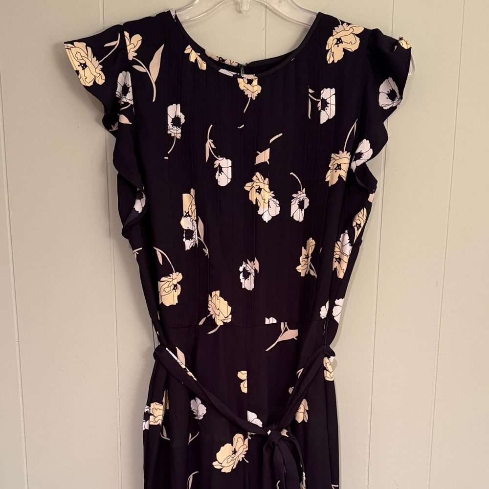 Ann Taylor Navy Floral Jumpsuit - Picture 2 of 6